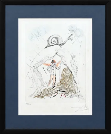 Eau-Forte Dali - Femme à l’escargot (Woman with Snail)