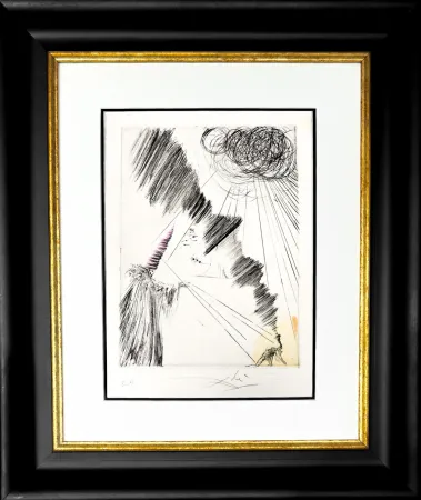 Gravure Dali - Femme au clown (Woman with Clown)