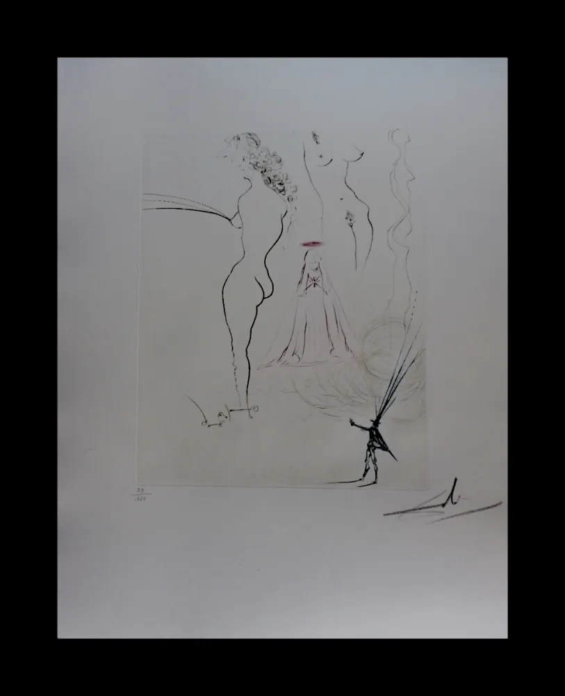 Gravure Dali - Femmes Surrealiste - Surrealistic Woman