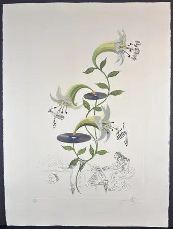 Gravure Dali - Flora Dalinae Lilium Musicum