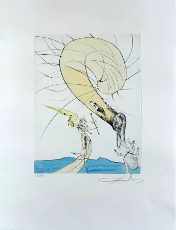 Aucune Technique Dali - Freud with a Snail Head