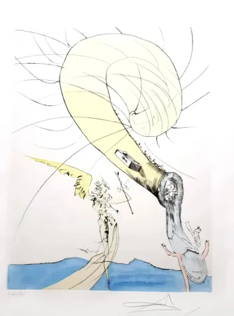 Gravure Dali - Freud with a Snail's Head
