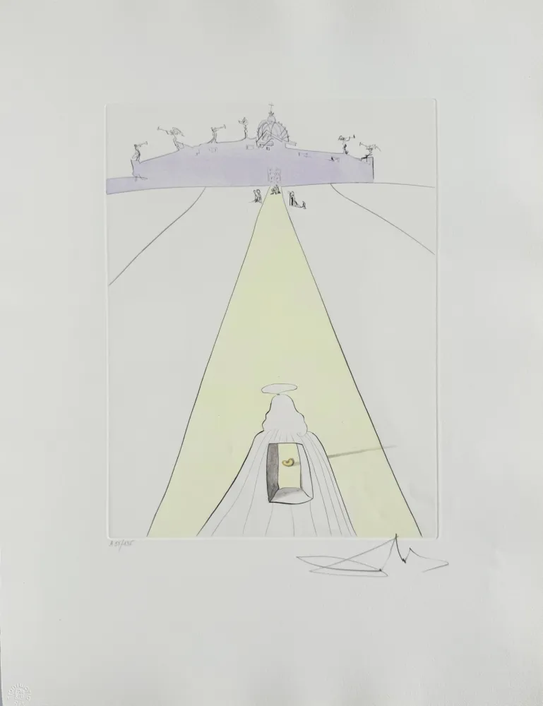 Eau-Forte Dali - God, Time, Space, and the Pope