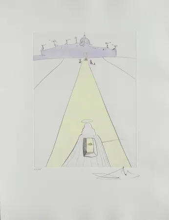 Eau-Forte Dali - God, Time, Space, and the Pope