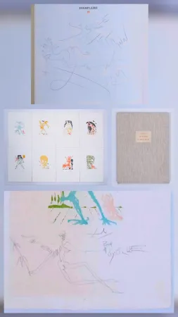 Aquatinte Dali - Huit péchés capitaux - with two original drawings