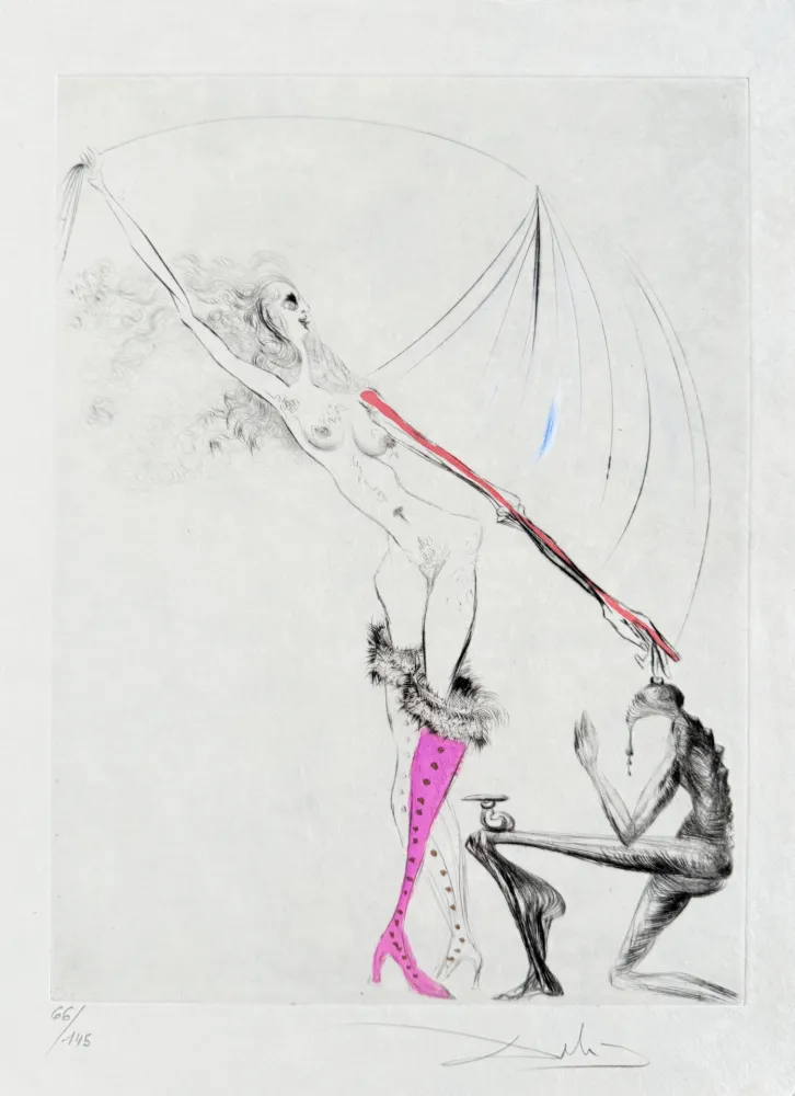 Eau-Forte Dali - La Botte violette