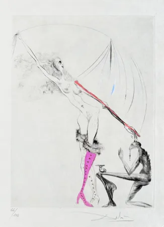 Eau-Forte Dali - La Botte violette