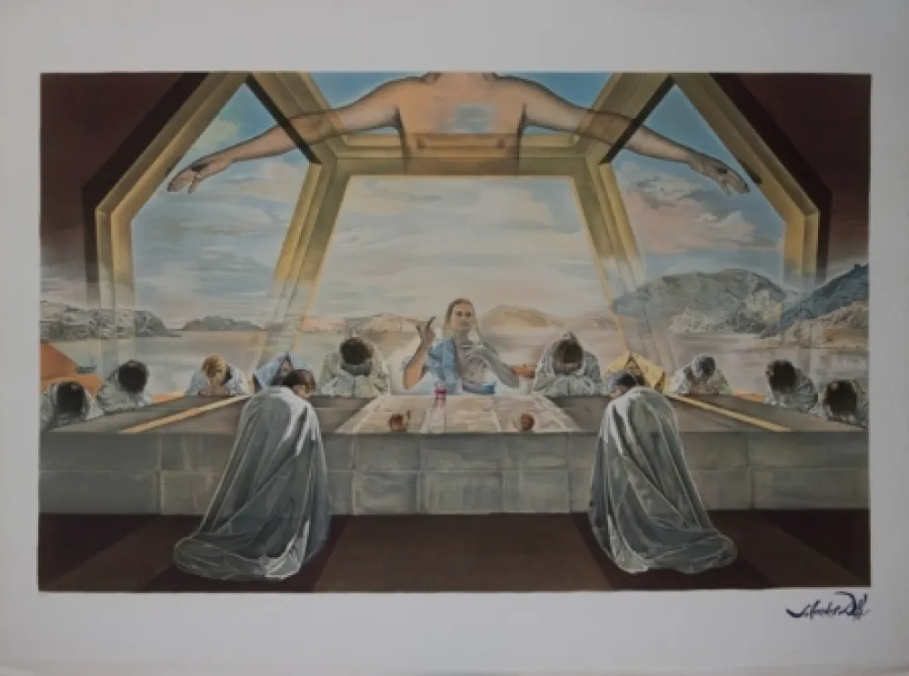 Lithographie Dali - La Céne