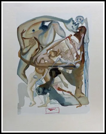 Gravure Sur Bois Dali - LA DIVINE COMEDIE