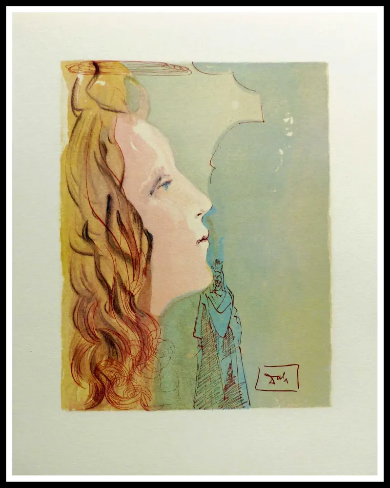 Gravure Sur Bois Dali - LA DIVINE COMEDIE - Béatrice