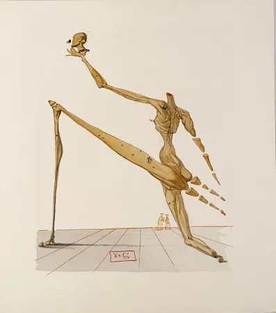 Gravure Sur Bois Dali - La Divine Comédie - Enfer 28 - Bertrand de Born