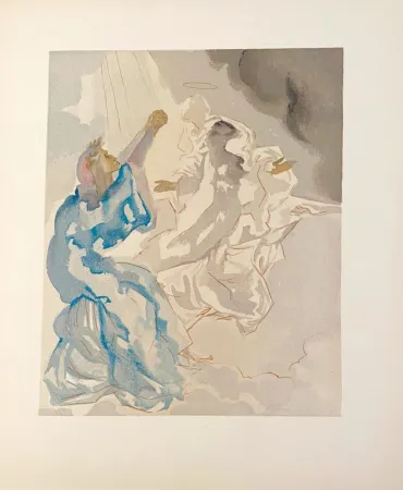 Gravure Sur Bois Dali - La Divine Comédie - Paradis 05 - Nouvel aspect de Béatrice