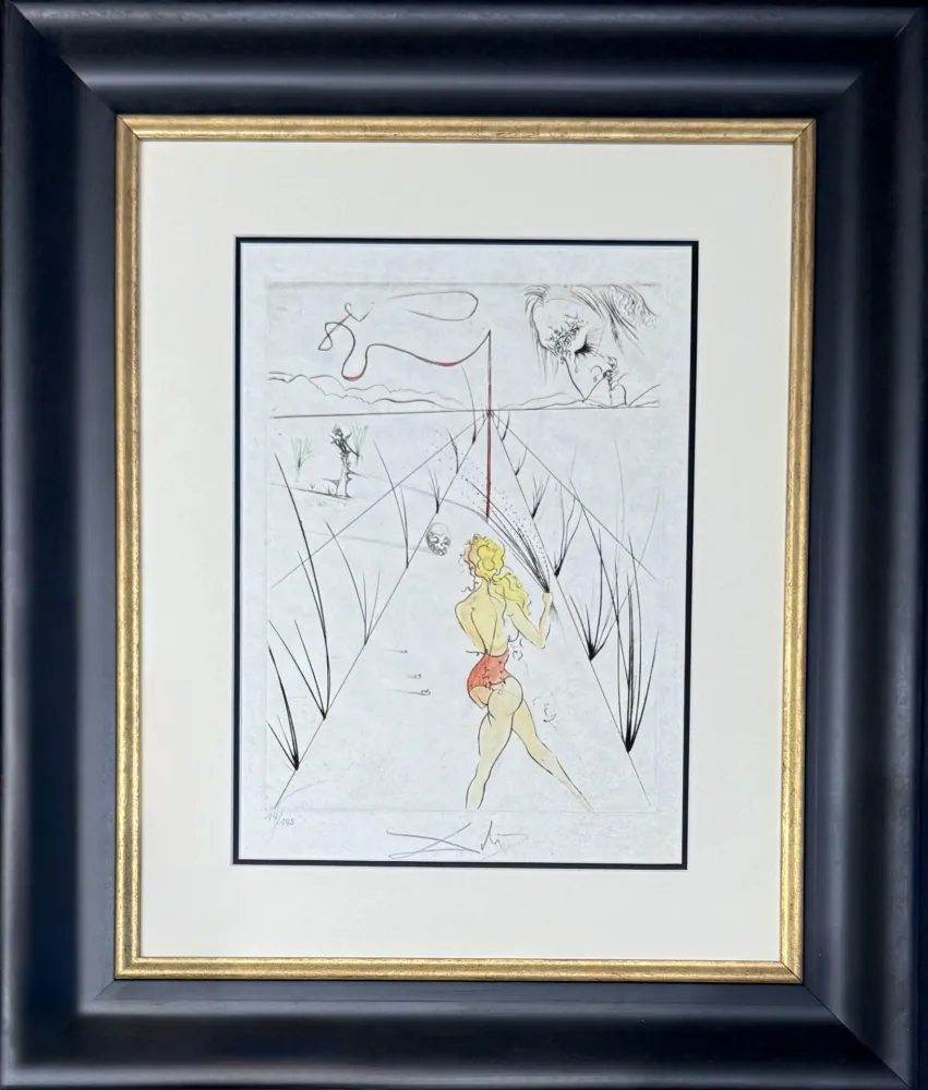 Gravure Dali - La femme au fouet