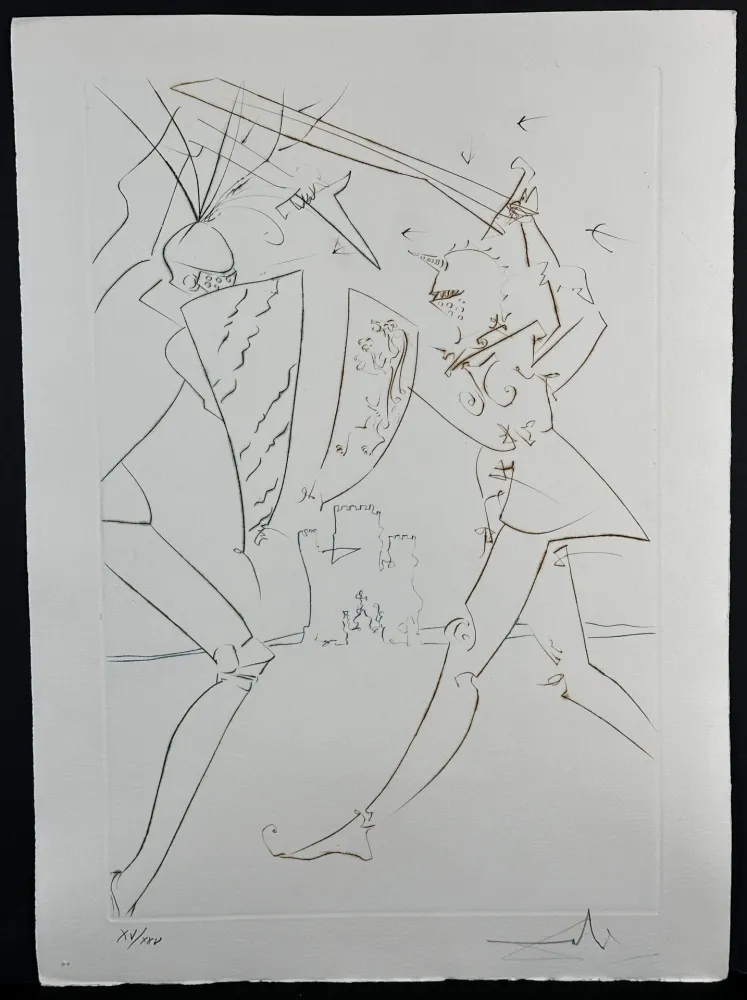 Gravure Dali - La Quete du Graal The Pass of Gadalore