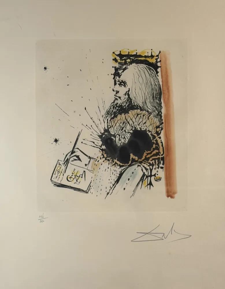 Gravure Dali - La Vida es Sueno Portrait de Calderon