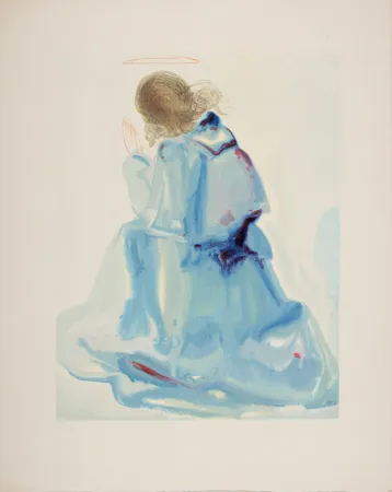 Gravure Sur Bois Dali - L'Ange, 1963