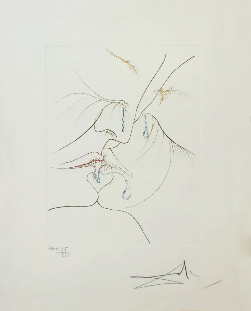 Eau-Forte Dali - LE BAISER (THE KISS)
