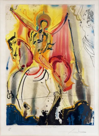 Eau-Forte Et Aquatinte Dali - Le Cavalier Triomphant