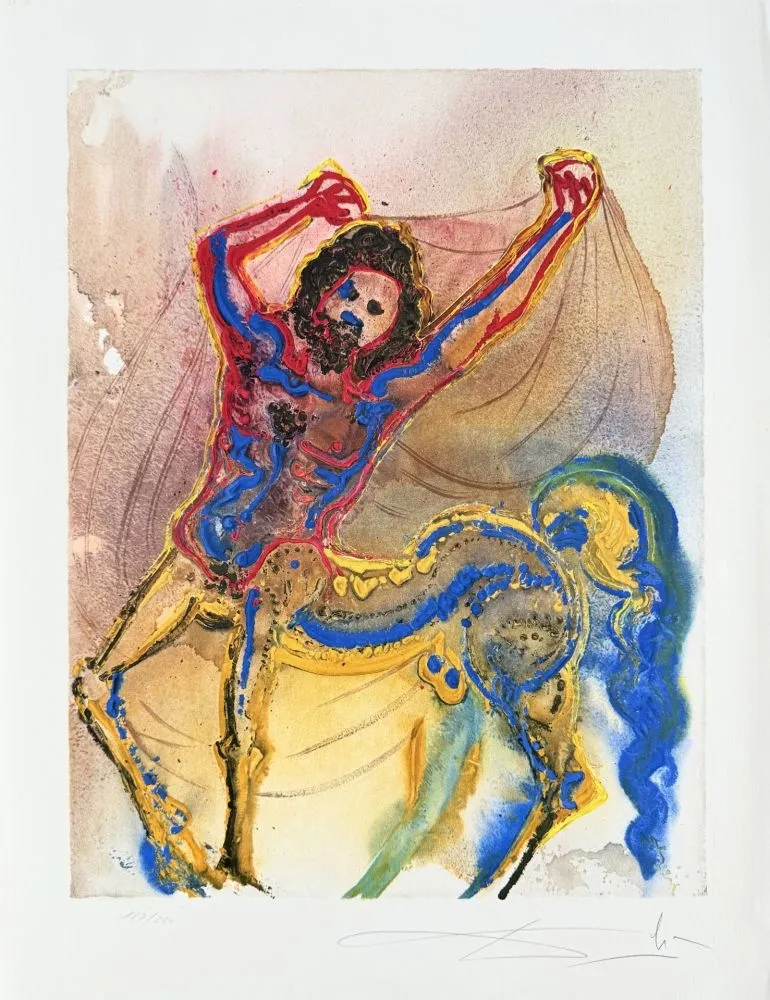 Lithographie Dali - Le centaur de Crête