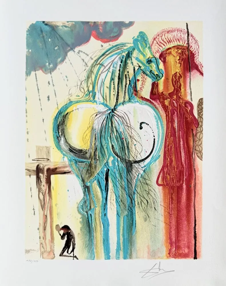 Lithographie Dali - Le centurion