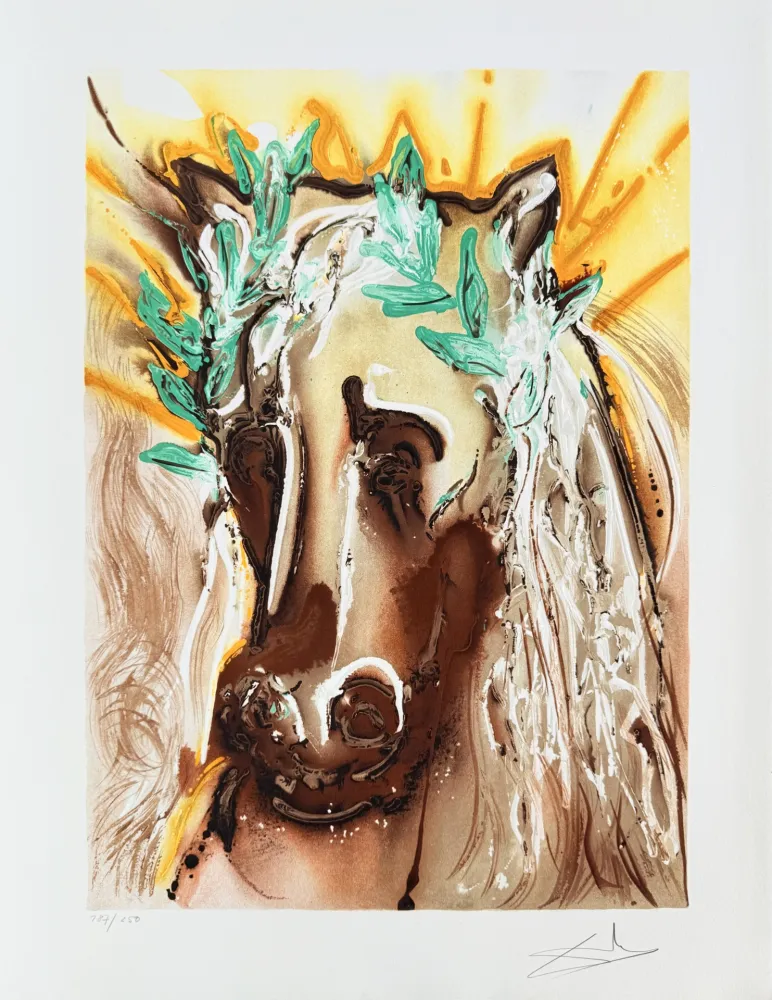 Lithographie Dali - Le cheval du printemps