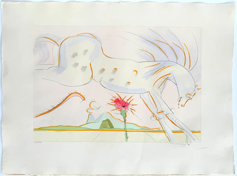 Eau-Forte Dali - Le Cheval et le Loup (The Horse and the Wolf)