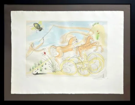 Eau-Forte Dali - Le Coche et la Mouche (The Coach and the Fly)
