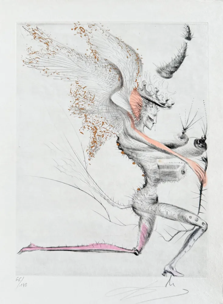 Gravure Dali - Le Démon ailé