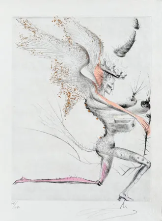 Gravure Dali - Le Démon ailé