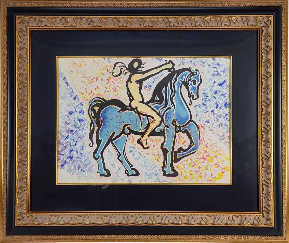 Lithographie Dali - Le Jungle Humaine Le Cavalier