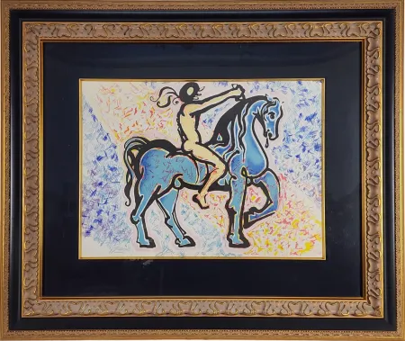 Lithographie Dali - Le Jungle Humaine Le Cavalier