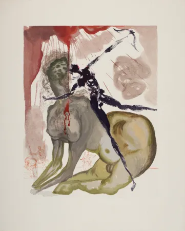 Gravure Sur Bois Dali - Le Minautore, 1963