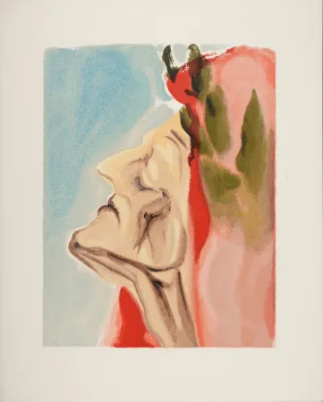 Gravure Sur Bois Dali - Le Nouveau Doute de Dante, 1963