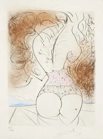 Eau-Forte Dali -  Le Torse