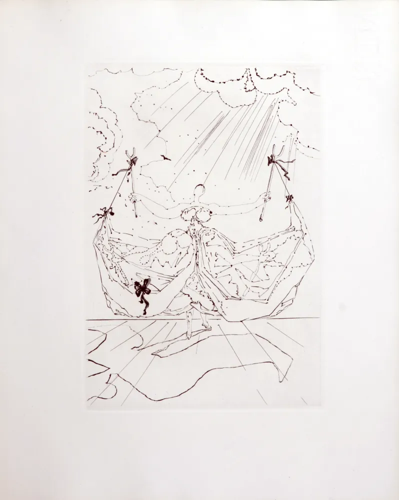 Gravure Dali - Le Tricorne, 1958