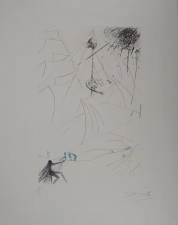 Gravure Dali - Le Vaisseau fantôme : Hommage à Wagner