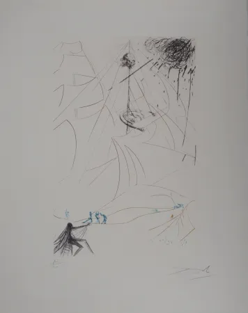 Gravure Dali - Le Vaisseau fantôme : Hommage à Wagner