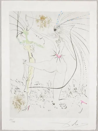 Eau-Forte Dali - Les Fesses piquantes, Piquant Buttocks