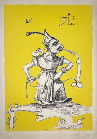 Lithographie Dali - Les Songes Drôlatiques de Pantagruel, Planche X