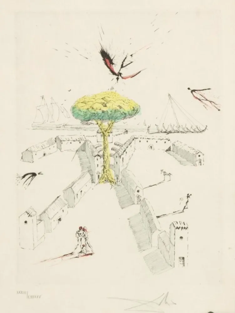 Eau-Forte Dali - Les Tranchées