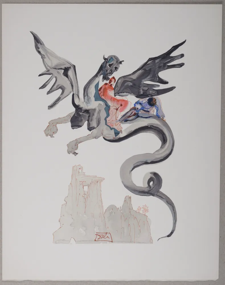 Lithographie Dali - Les Usuriers