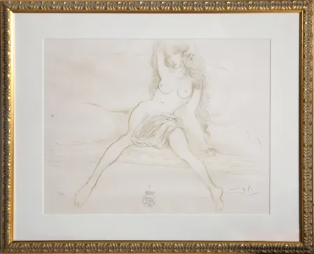 Lithographie Dali - Nu au Sopha