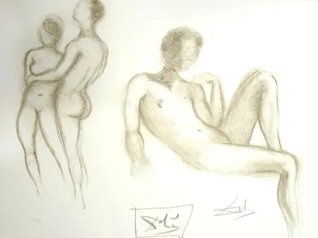 Lithographie Dali - Nude Couples