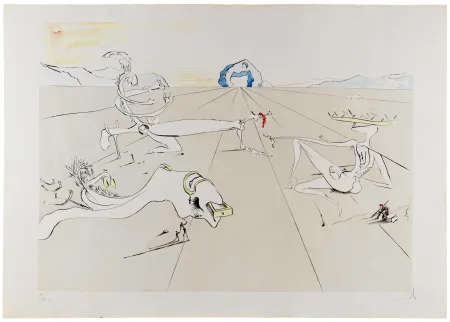 Gravure Dali - Paysage Surréaliste