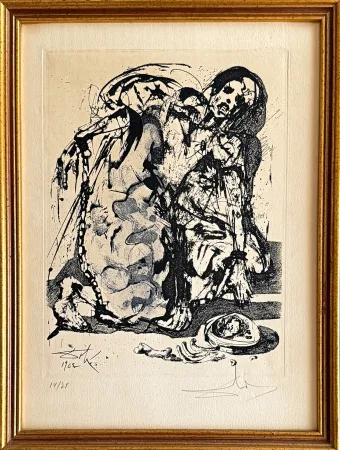 Eau-Forte Dali - Personaje encadenado (Figure in Chains)