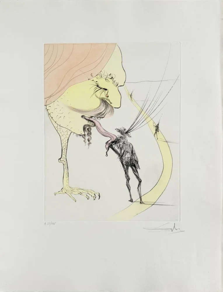 Eau-Forte Dali - Picasso: A Ticket for Glory