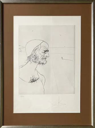 Eau-Forte Dali - Portrait