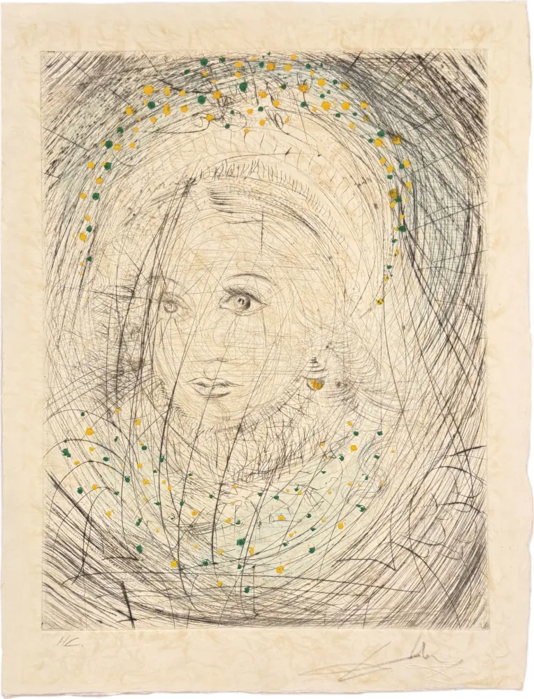 Monotype Dali - Portrait of  Marguerite