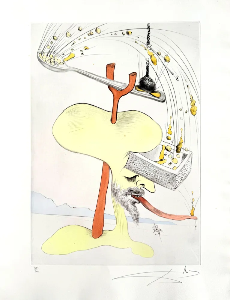 Eau-Forte Dali - Quevedos Visioner, Planche I
