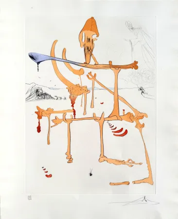 Eau-Forte Dali - Quevedos Visioner, Planche II